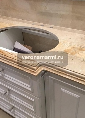 Столешница из мрамора в ванную, Комсомольский