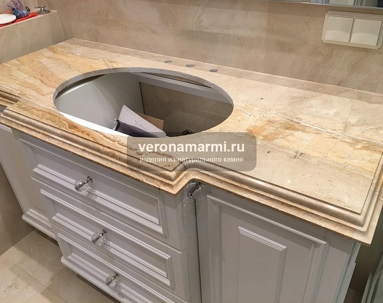 Столешница из мрамора в ванную, Комсомольский